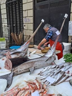 Catanie - rybí trh- mečouni
